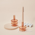 Glass Pillar Candle Holders Multipurpose Wavy glass candle Holder Candlestick Factory